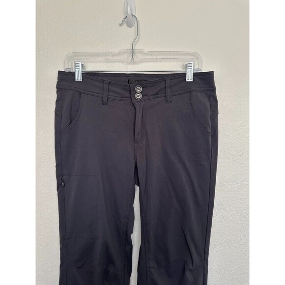 Prana Halle Pant Straight Leg Cargo Convertible Capri Gray Hiking Women's 14 - Picture 2 of 10
